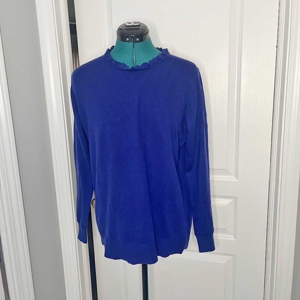 Banana Republic Premium Luxe Yarn Cashmere Blend Ruffle Neck Knit Sweater